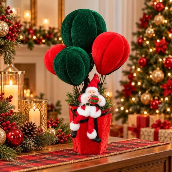 NOEL BABA UÇAN BALONLU (1 KOLİ 4 PK)