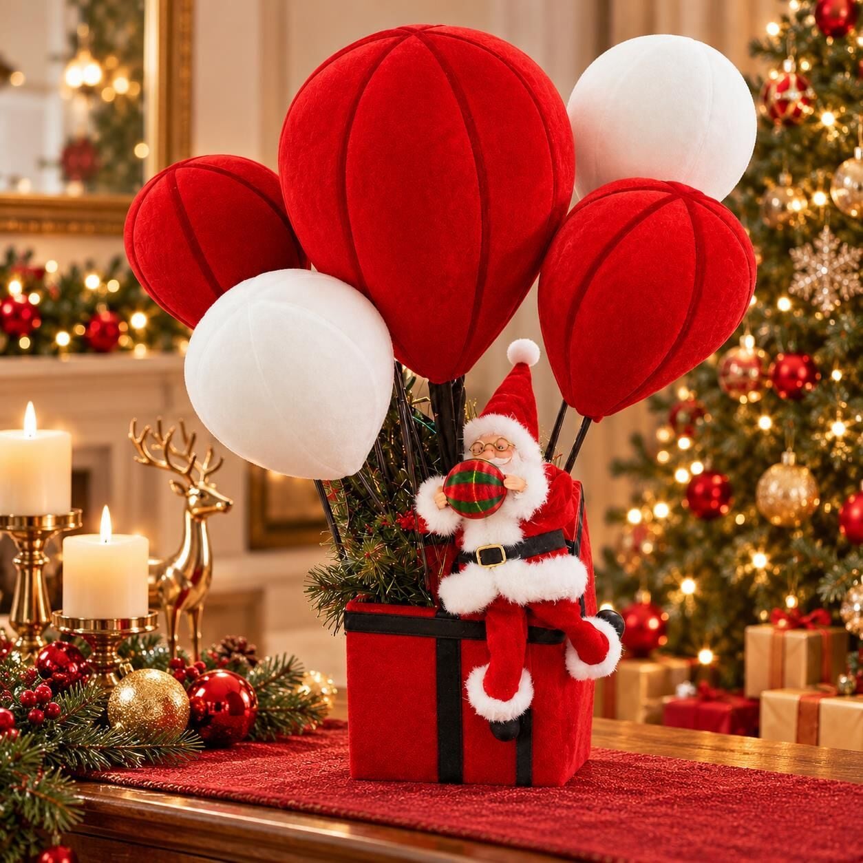 NOEL BABA UÇAN BALONLU (1 KOLİ 4 PK)