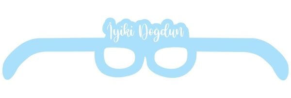 GÖZLÜK İYİKİ DOĞDUN MAVİ 8 Lİ KAĞIT