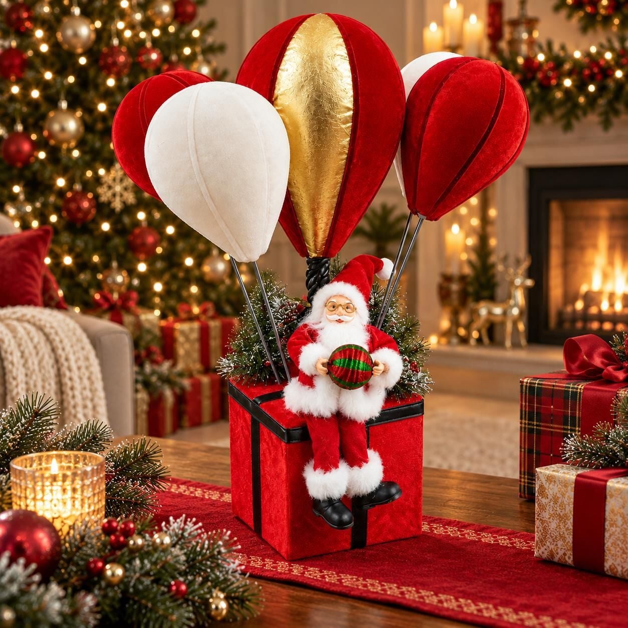 NOEL BABA UÇAN BALONLU (1 KOLİ 4 PK)