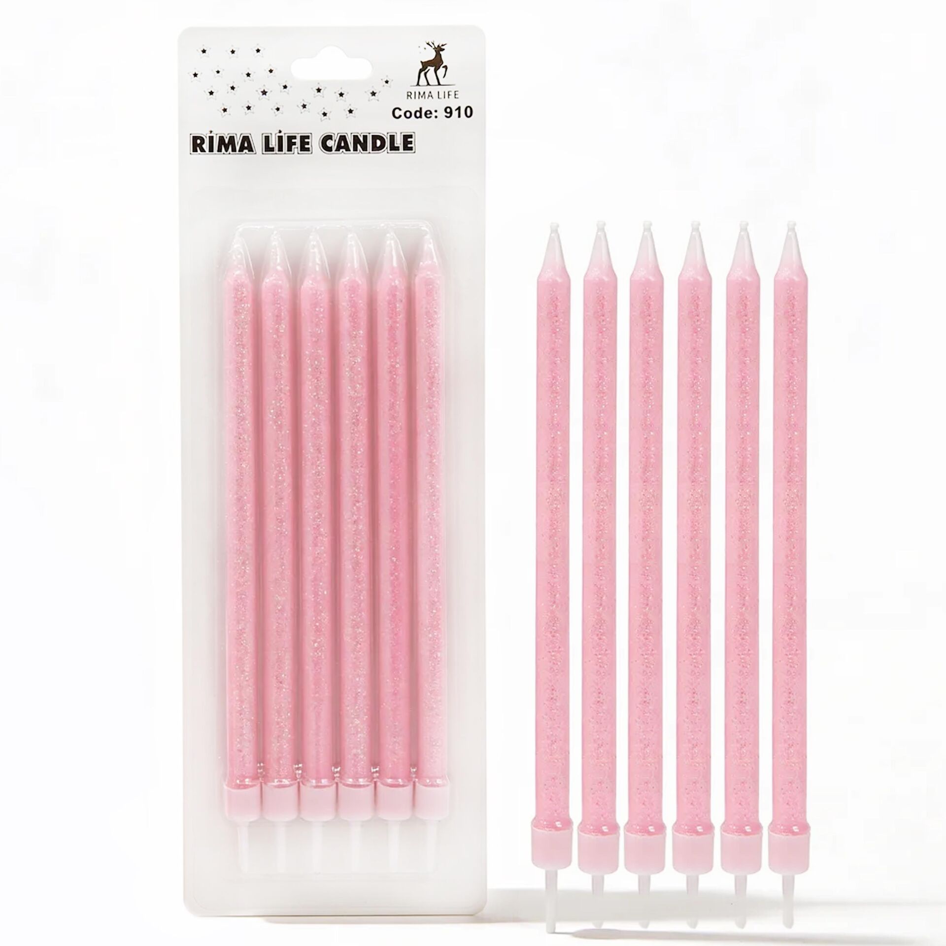 MUM İTHAL 15 CM NO:910 PEMBE SİMLİ