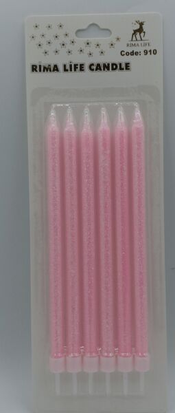 MUM İTHAL 15 CM NO:910 PEMBE SİMLİ