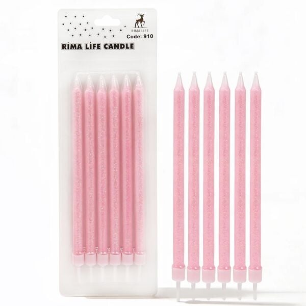 MUM İTHAL 15 CM NO:910 PEMBE SİMLİ