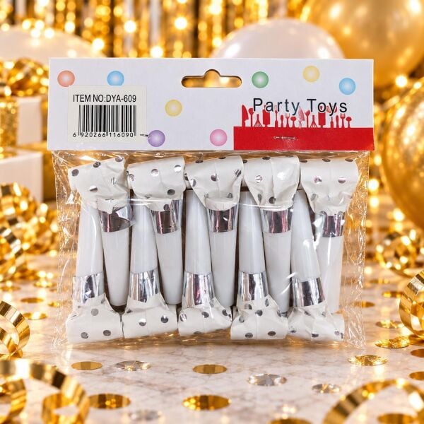 DÜDÜK 4 CM 10 LU GÜMÜŞ (1 KOLİ 600 PK)
