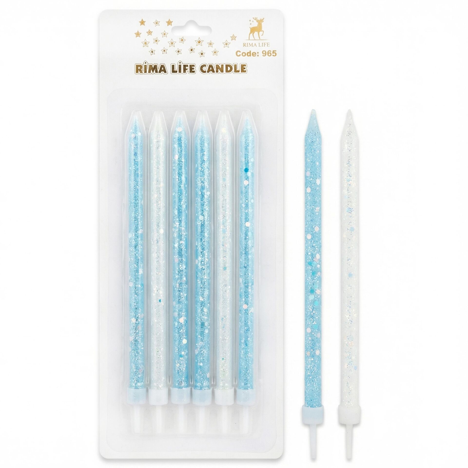 MUM İTHAL 15 CM NO:965 SİMLİ MAVİ/BEYAZ