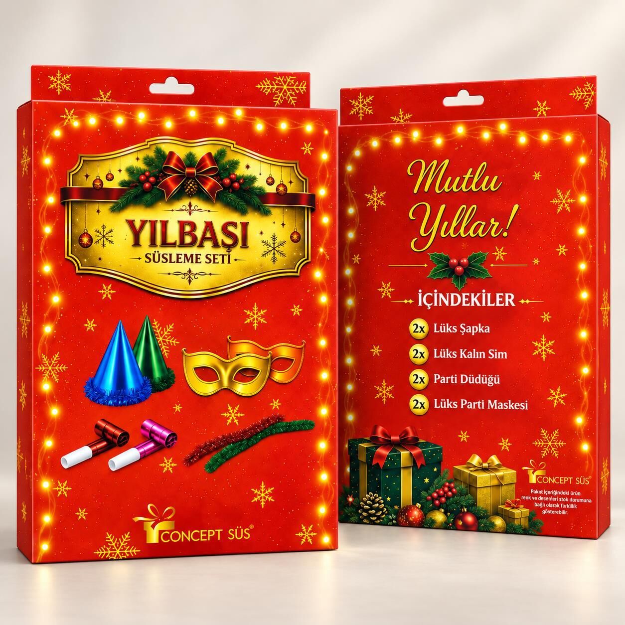 YILBAŞI SETİ KIRMIZI (1 KOLİ 48 PK)
