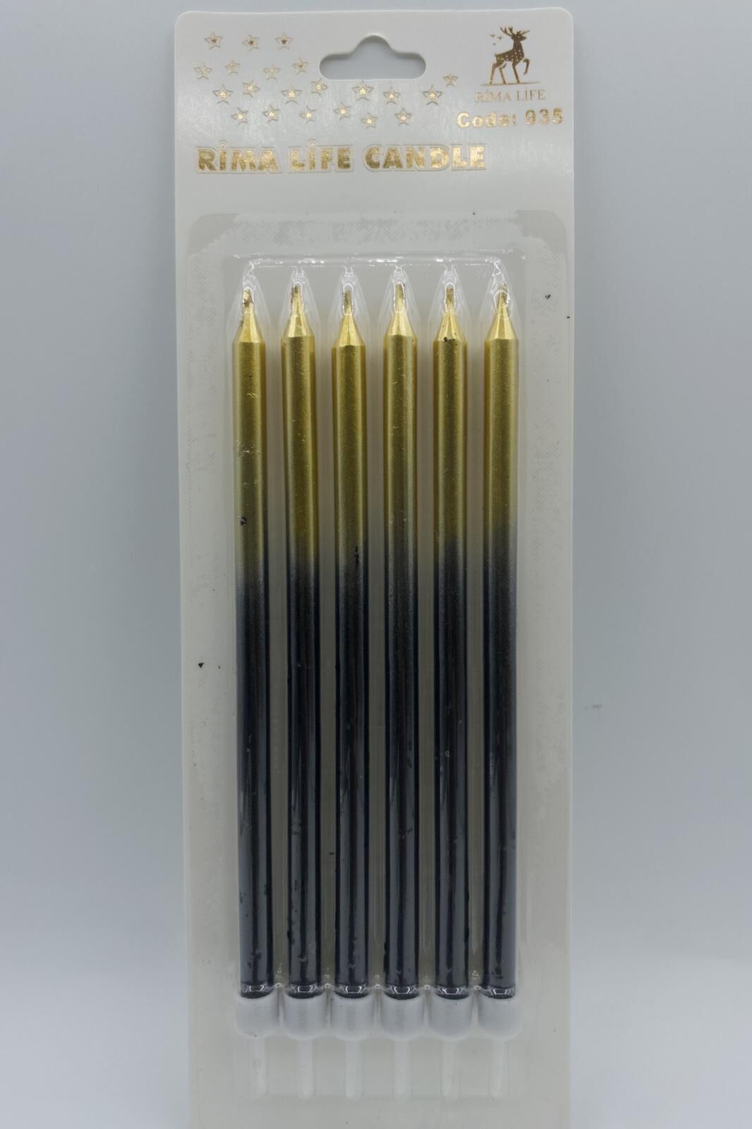 MUM İTHAL 15 CM NO:935 SİYAH/GOLD PARLAK