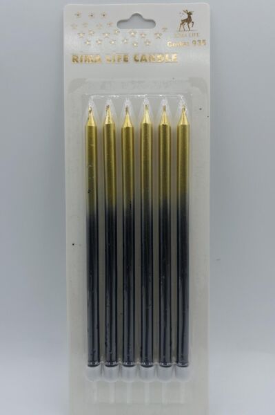 MUM İTHAL 15 CM NO:935 SİYAH/GOLD PARLAK