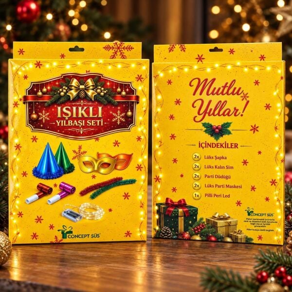 YILBAŞI SETİ IŞIKLI SARI (1 KOLİ 48 PK)