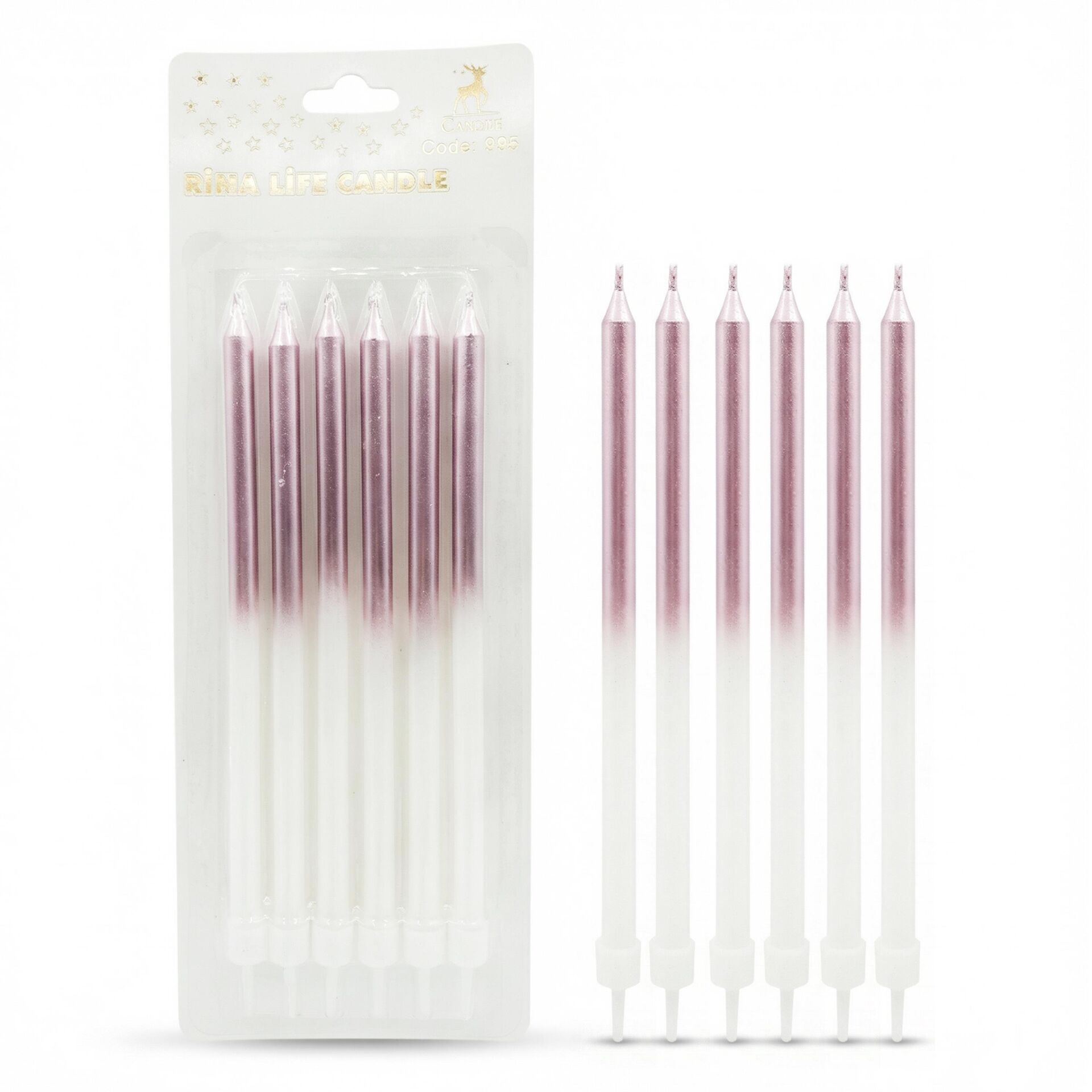 MUM İTHAL 15 CM NO:935 BEYAZ/PEMBE PARLAK