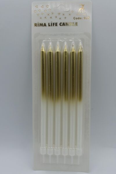 MUM İTHAL 15 CM NO:935 BEYAZ/GOLD PARLAK