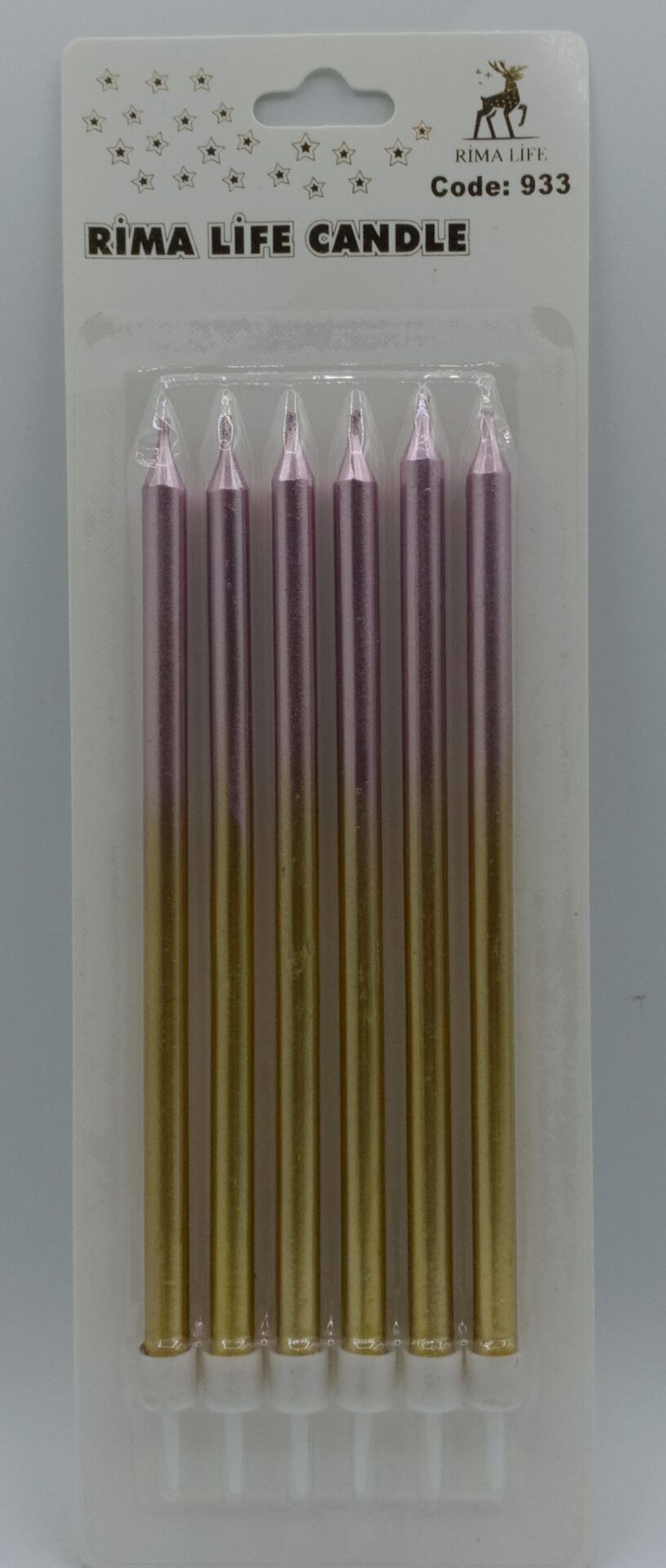 MUM İTHAL 15 CM NO:933 GOLD/PEMBE PARLAK