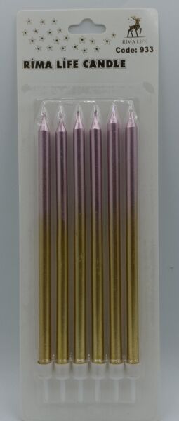 MUM İTHAL 15 CM NO:933 GOLD/PEMBE PARLAK