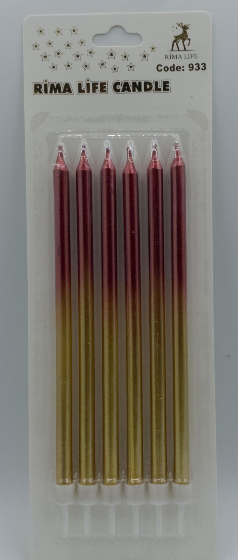 MUM İTHAL 15 CM NO:933 GOLD/KIRMIZI PARLAK