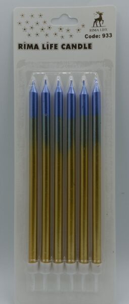 MUM İTHAL 15 CM NO:933 GOLD/MAVİ PARLAK