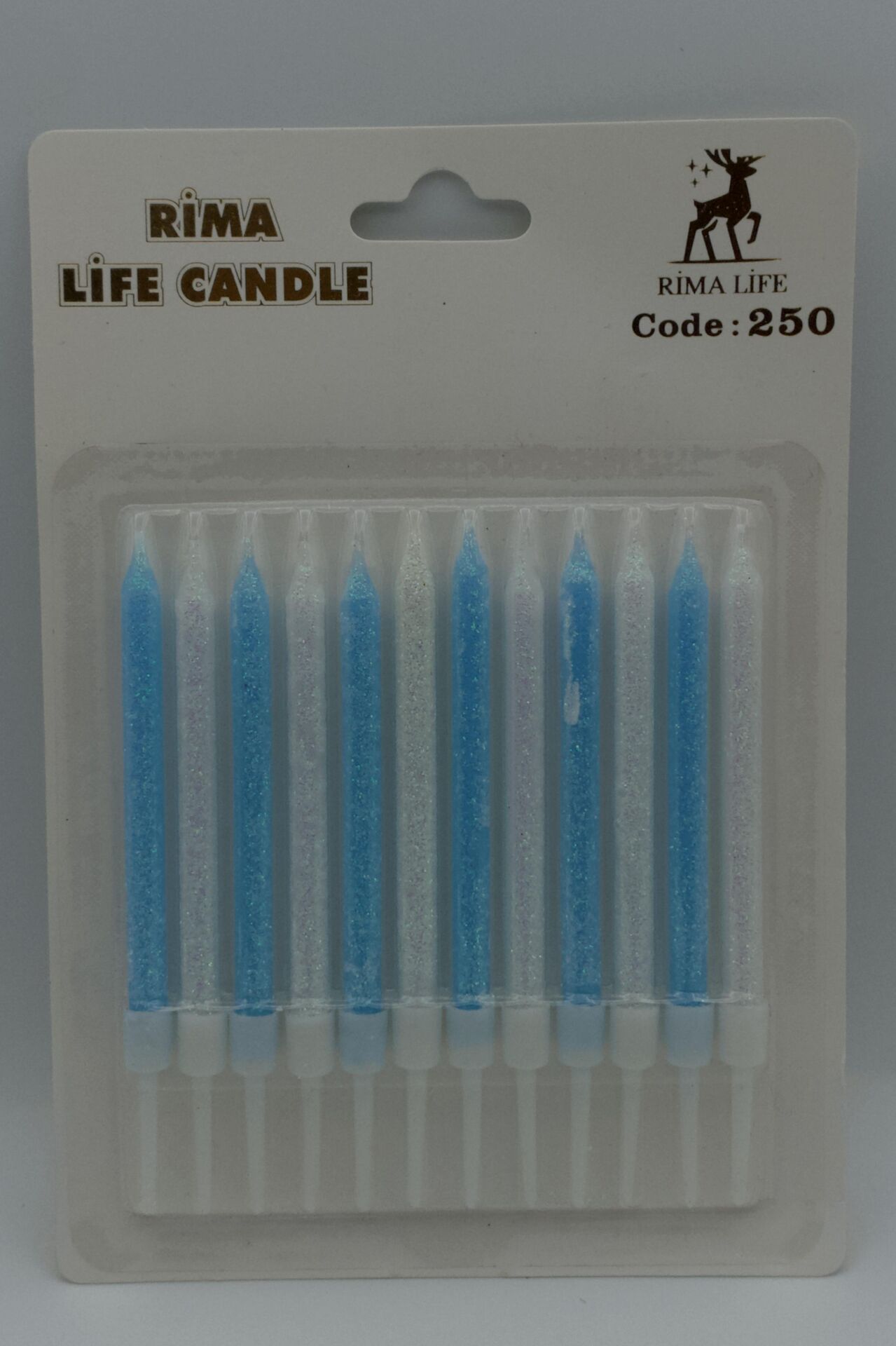 MUM İTHAL 10 CM NO:250 SİMLİ MAVİ/BEYAZ