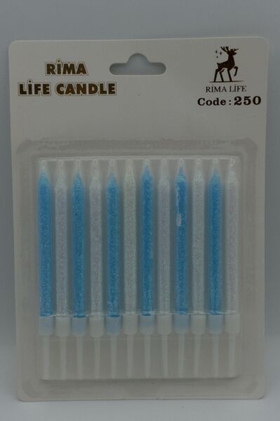 MUM İTHAL 10 CM NO:250 SİMLİ MAVİ/BEYAZ