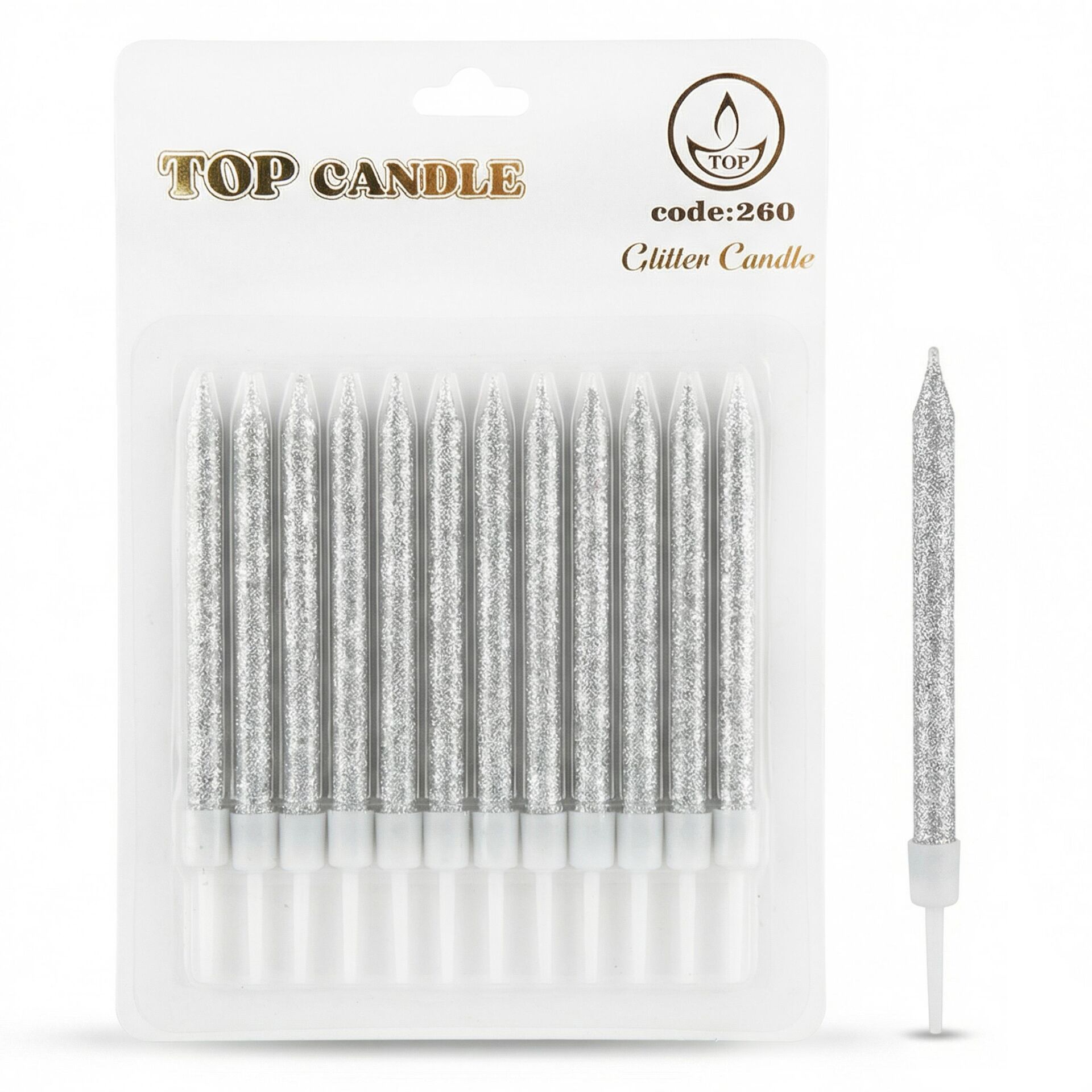 MUM İTHAL 10 CM NO:260 GÜMÜŞ SİMLİ