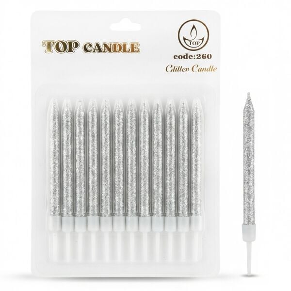MUM İTHAL 10 CM NO:260 GÜMÜŞ SİMLİ