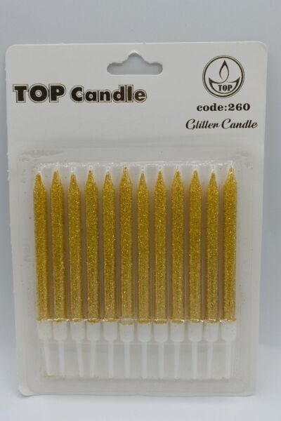 MUM İTHAL 10 CM NO:260 GOLD SİMLİ