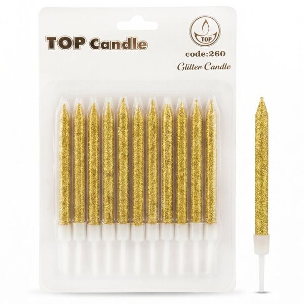 MUM İTHAL 10 CM NO:260 GOLD SİMLİ