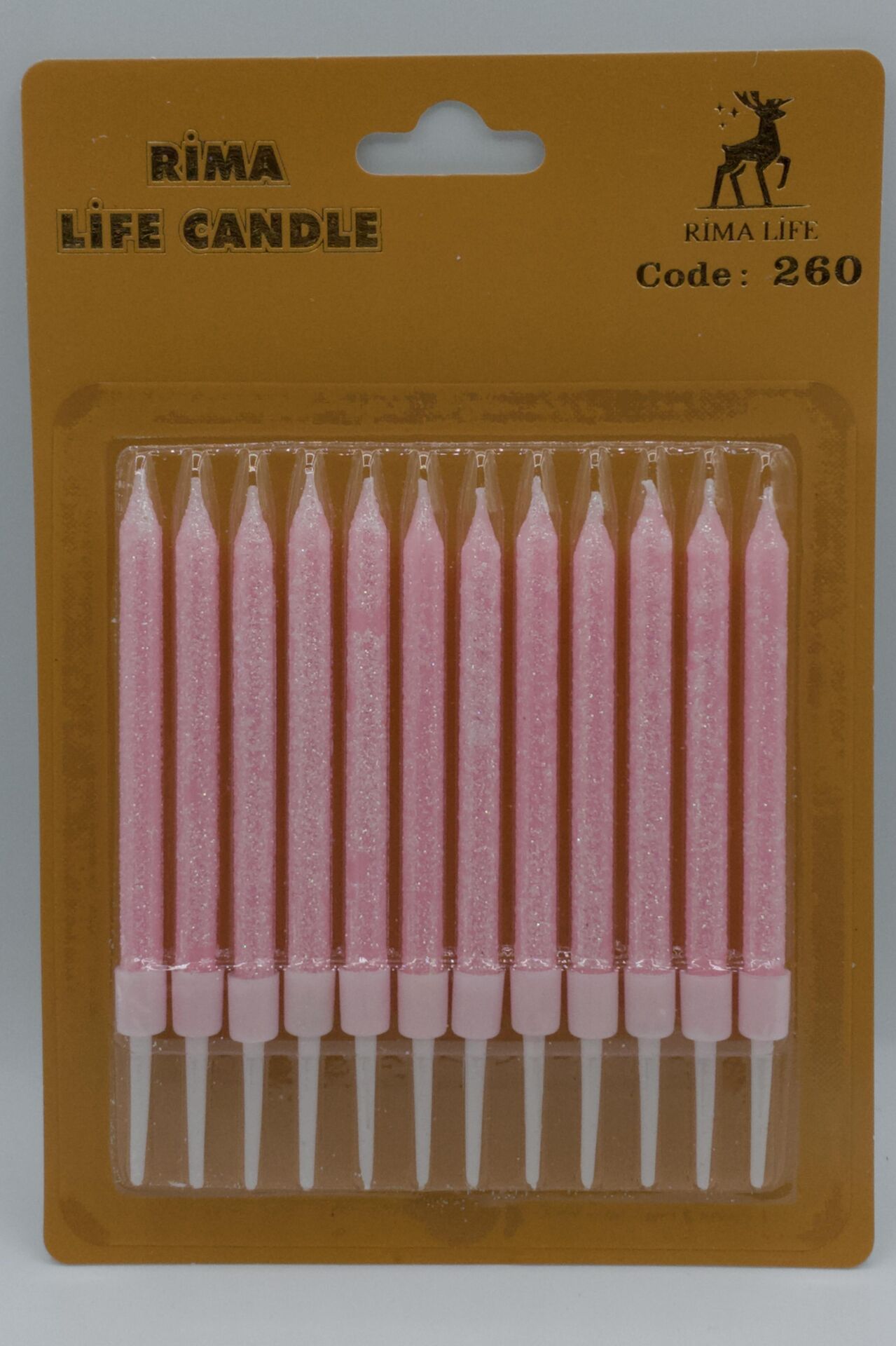 MUM İTHAL 10 CM NO:260 PEMBE SİMLİ