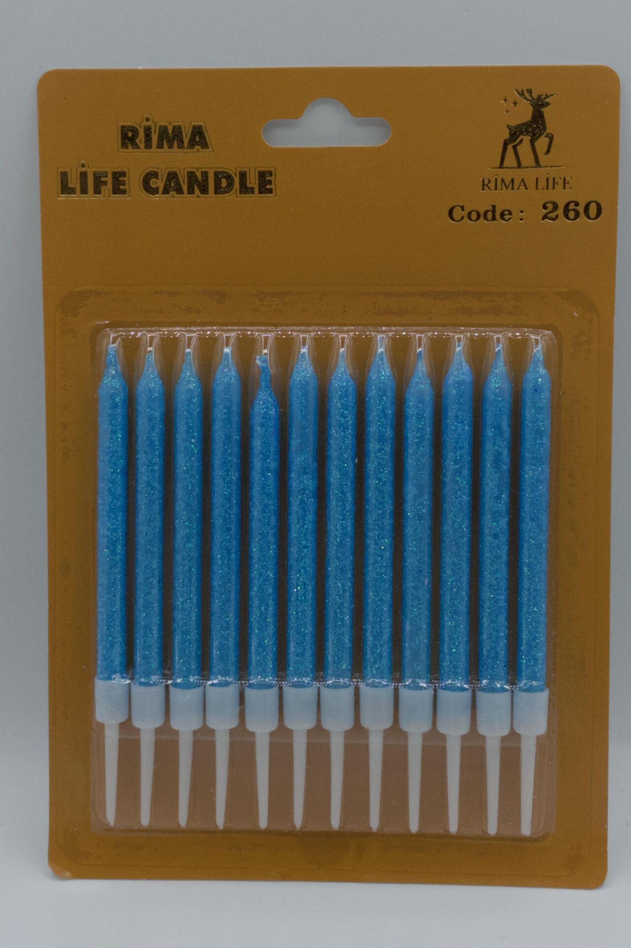 MUM İTHAL 10 CM NO:260 MAVİ SİMLİ