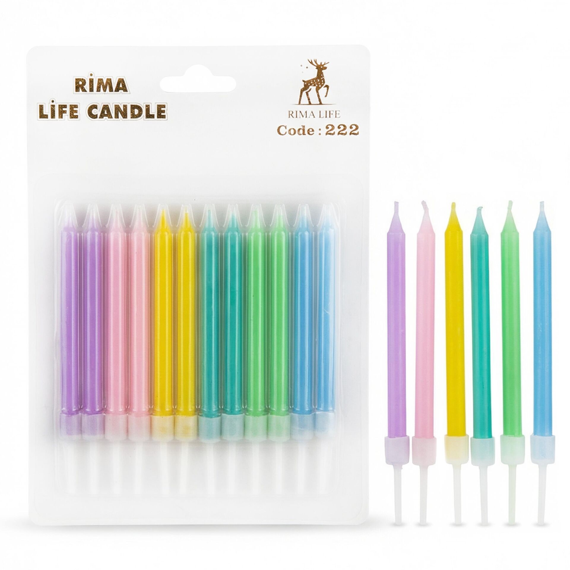 MUM İTHAL 10 CM NO:222 RENKLİ PASTEL
