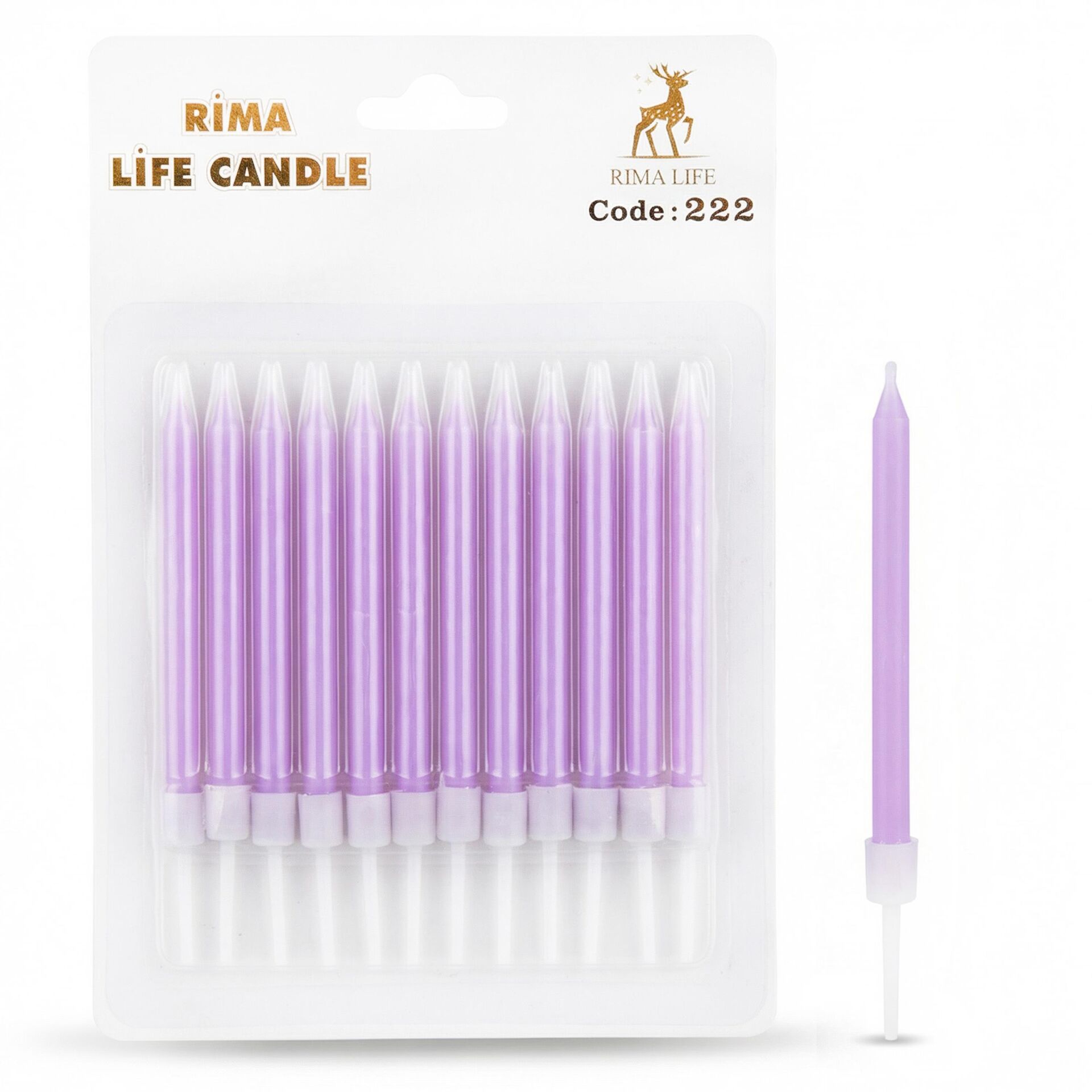 MUM İTHAL 10 CM NO:222 MOR PASTEL