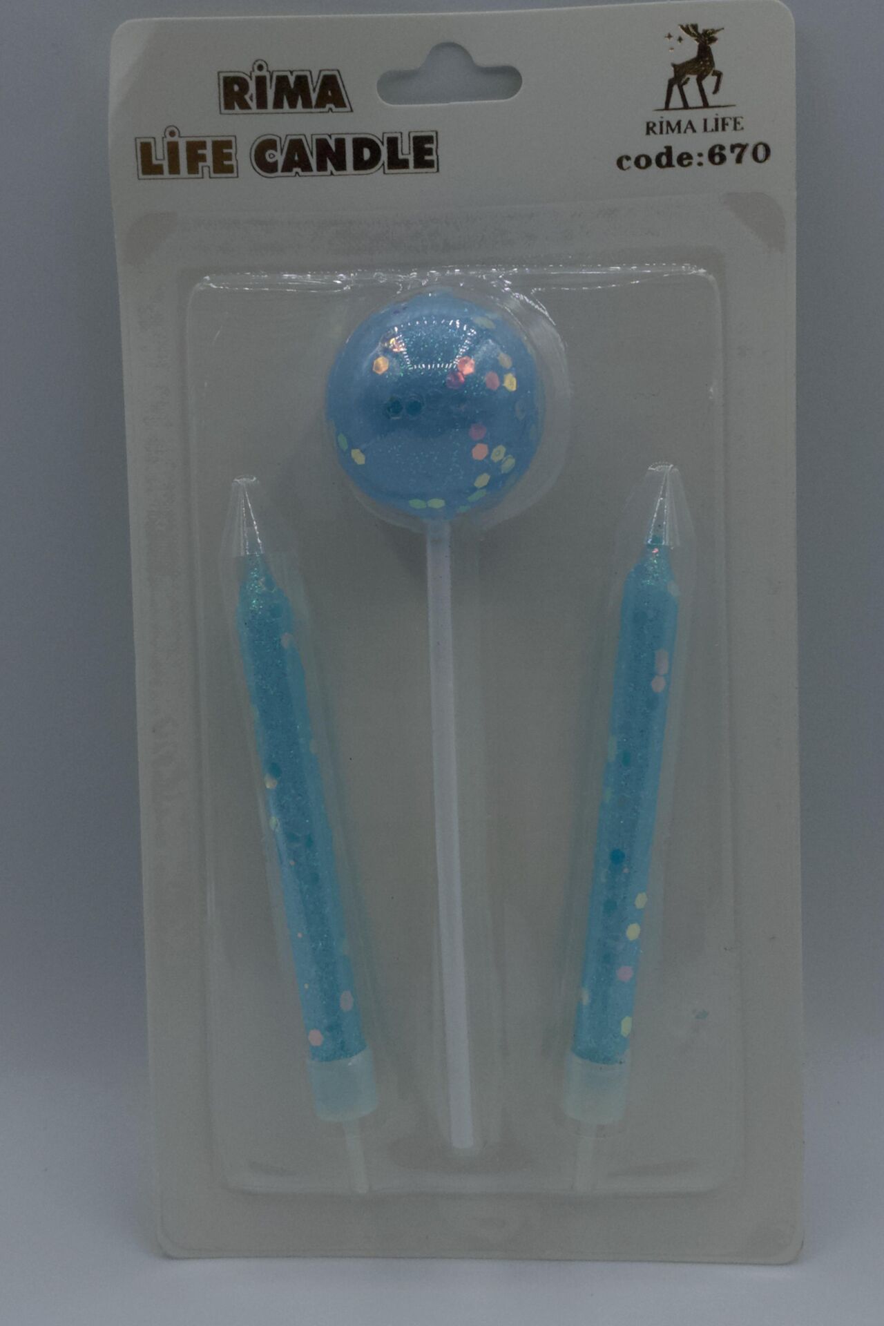 MUM İTHAL 10 CM NO:670 MAVİ SİMLİ