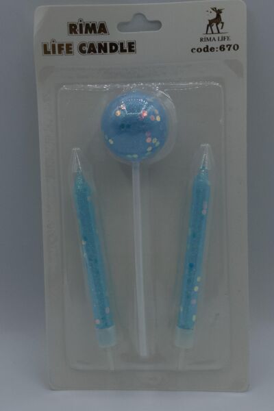 MUM İTHAL 10 CM NO:670 MAVİ SİMLİ