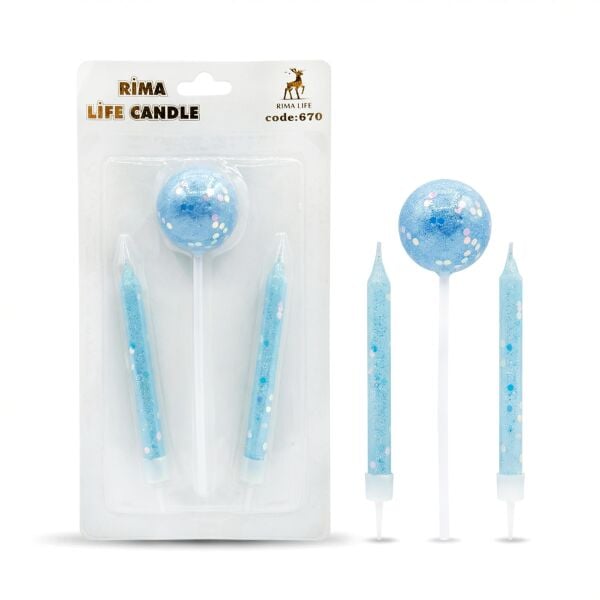 MUM İTHAL 10 CM NO:670 MAVİ SİMLİ