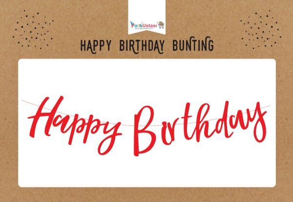 KOREOGRAFİ HAPPY BİRTHDAY BANNER KIRMIZI