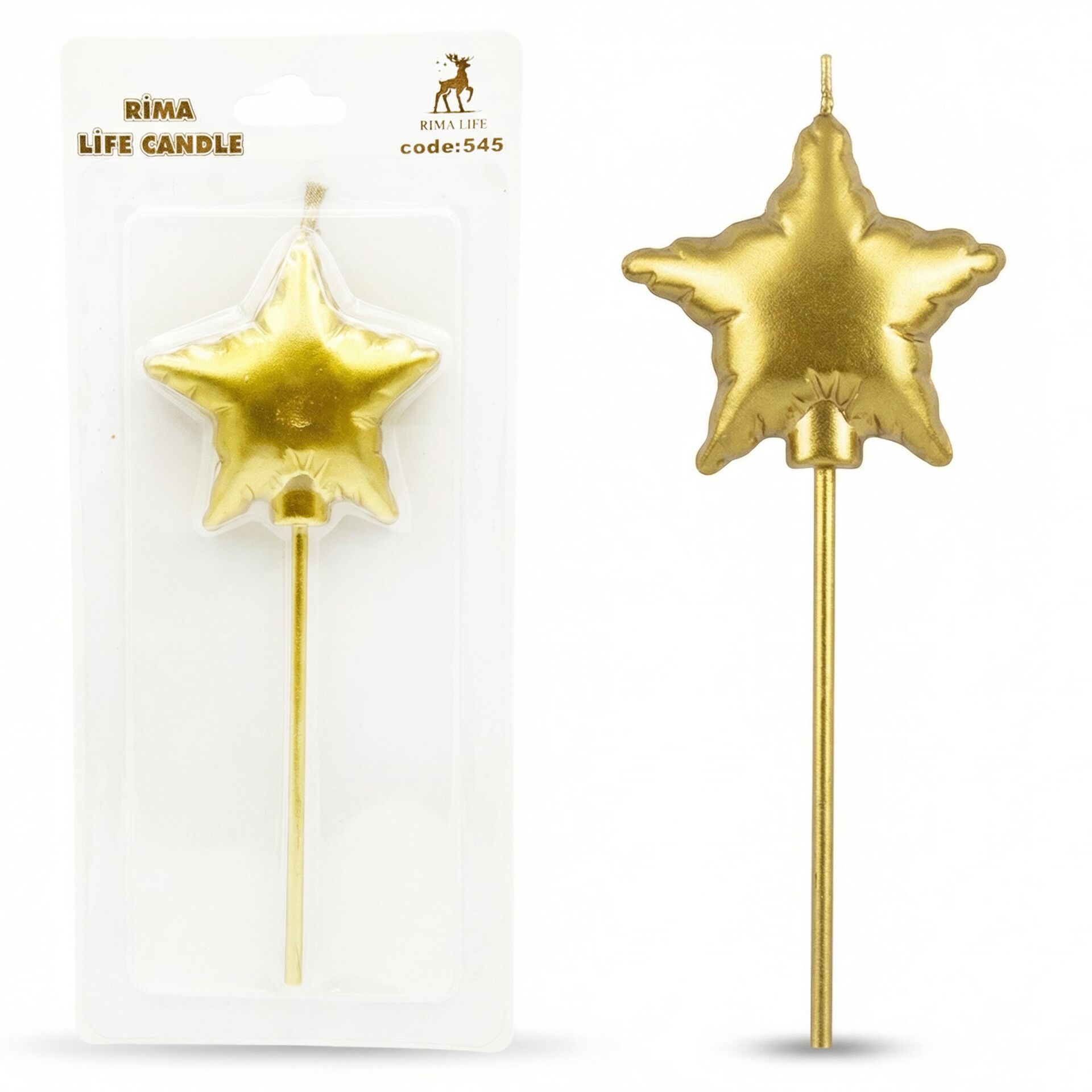 MUM İTHAL 15 CM NO:545 YILDIZ ALTIN