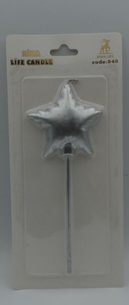 MUM İTHAL 15 CM NO:545 YILDIZ GÜMÜŞ