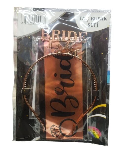 PLS SET TAÇ KUŞAK BRİDE TO BE ROZ