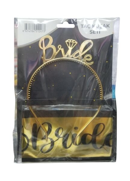 PLS SET TAÇ KUŞAK BRİDE GOLD