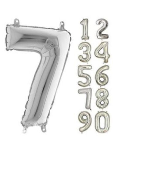 16 INC FOLYO BALON RAKAM GÜMÜŞ 7