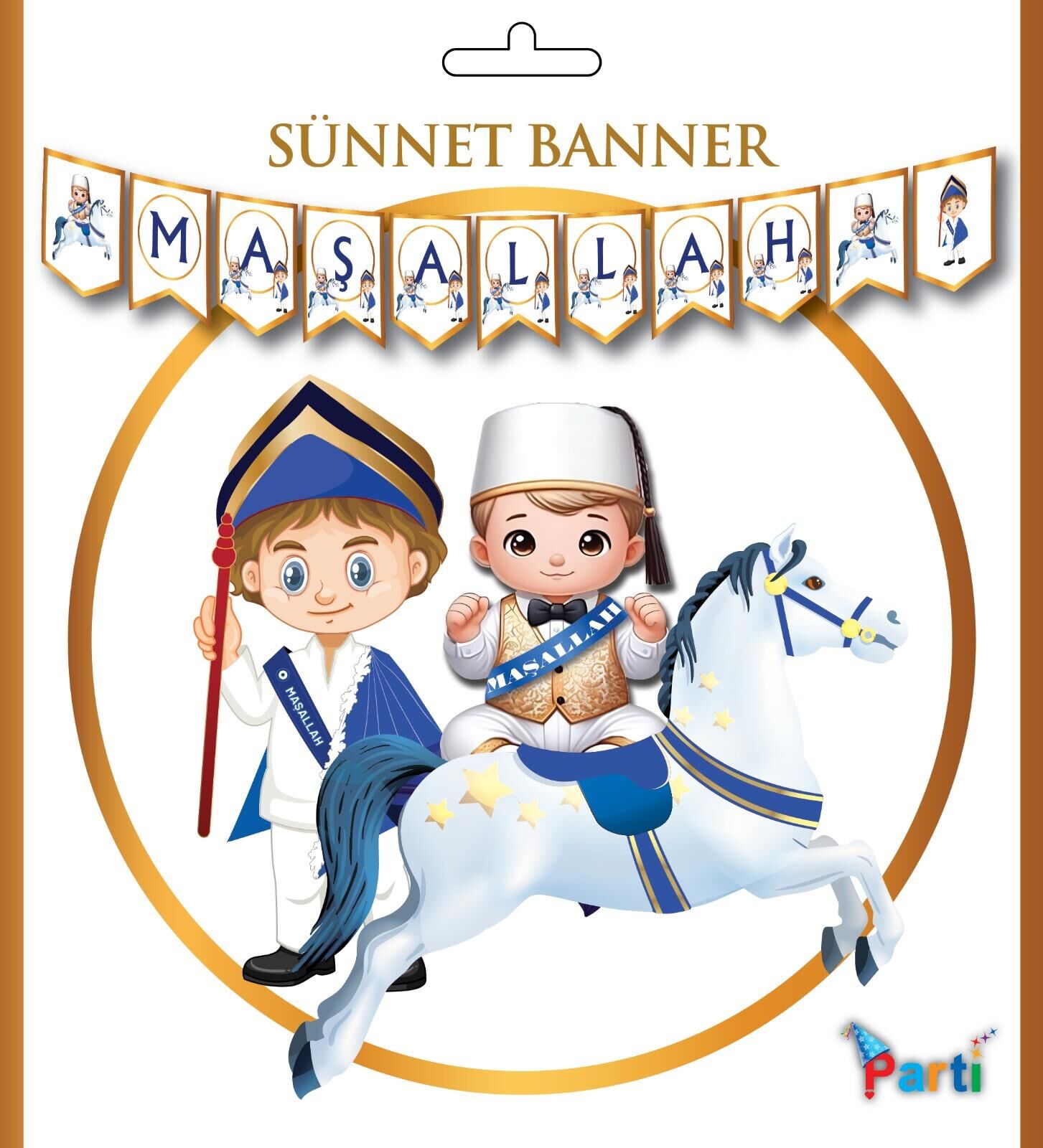 YAZI ZARF BANNER MAŞALLAH BEYAZ