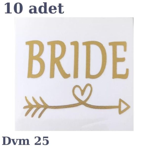 DÖVME BRİDE ALTIN AŞK OKU NO:25 10 LU