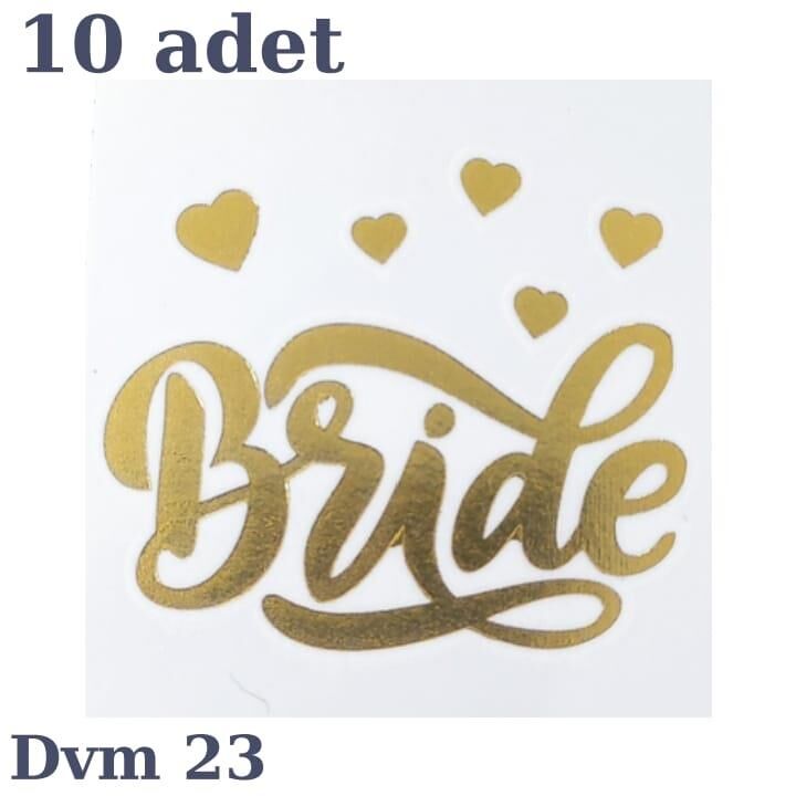 DÖVME BRİDE ALTIN KALP NO:23 10 LU