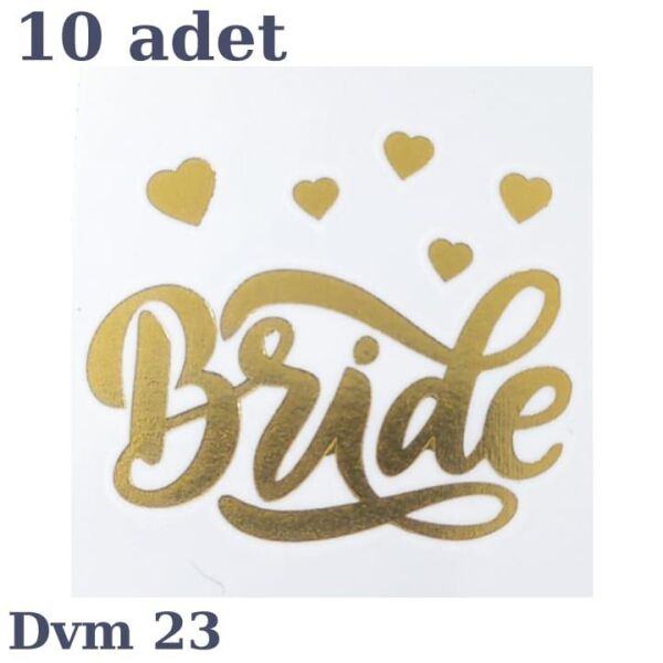 DÖVME BRİDE ALTIN KALP NO:23 10 LU