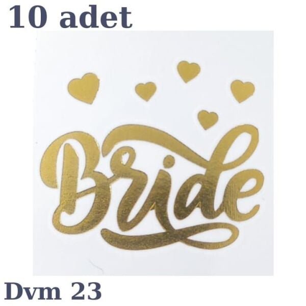 DÖVME BRİDE ALTIN KALP NO:23 10 LU