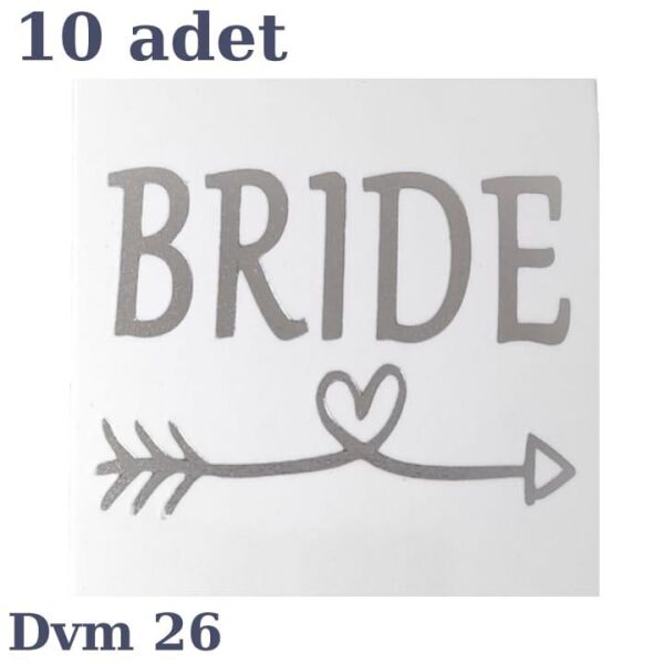 DÖVME BRİDE GÜMÜŞ AŞK OKU NO:26 10 LU