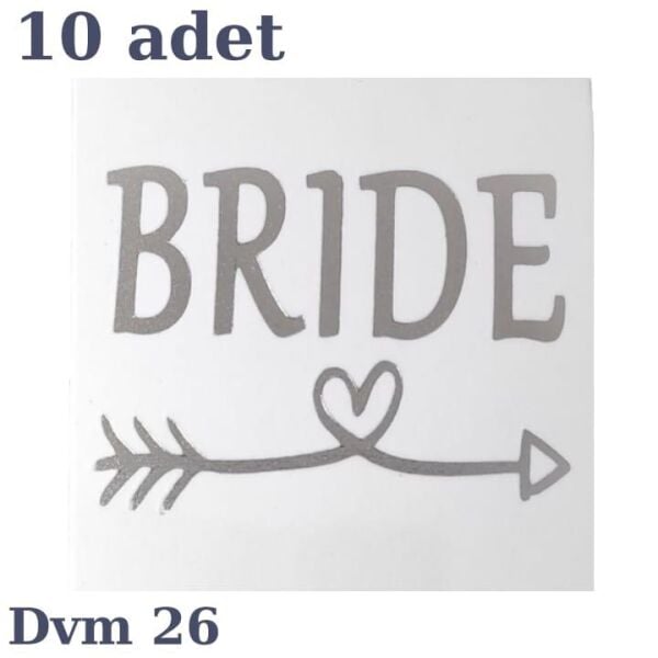 DÖVME BRİDE GÜMÜŞ AŞK OKU NO:26 10 LU