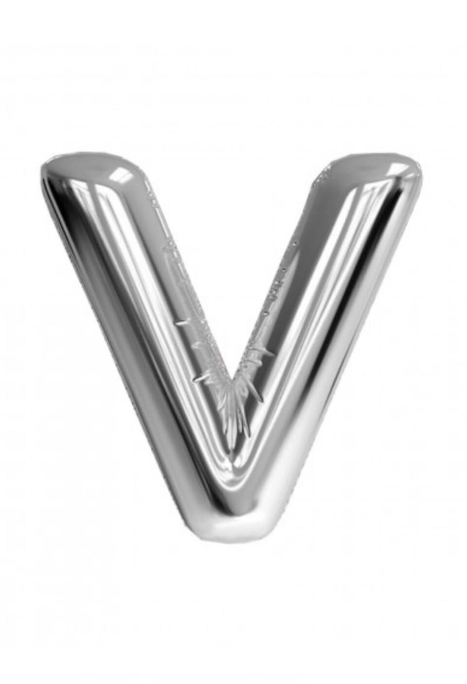 34 İNC FOLYO BALON HARF GÜMÜŞ V