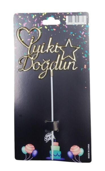 PASTA YAZISI PLASTİK İYİKİ DOĞDUN GOLD