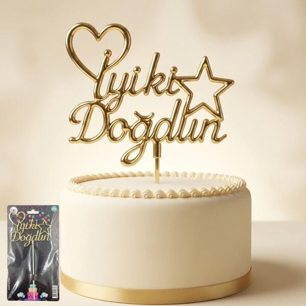 PASTA YAZISI PLASTİK İYİKİ DOĞDUN GOLD