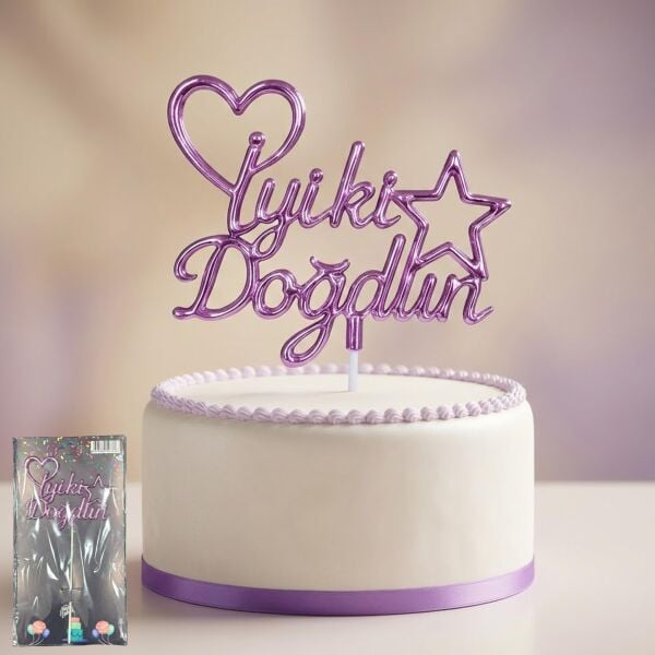 PASTA YAZISI PLASTİK İYİKİ DOĞDUN PEMBE