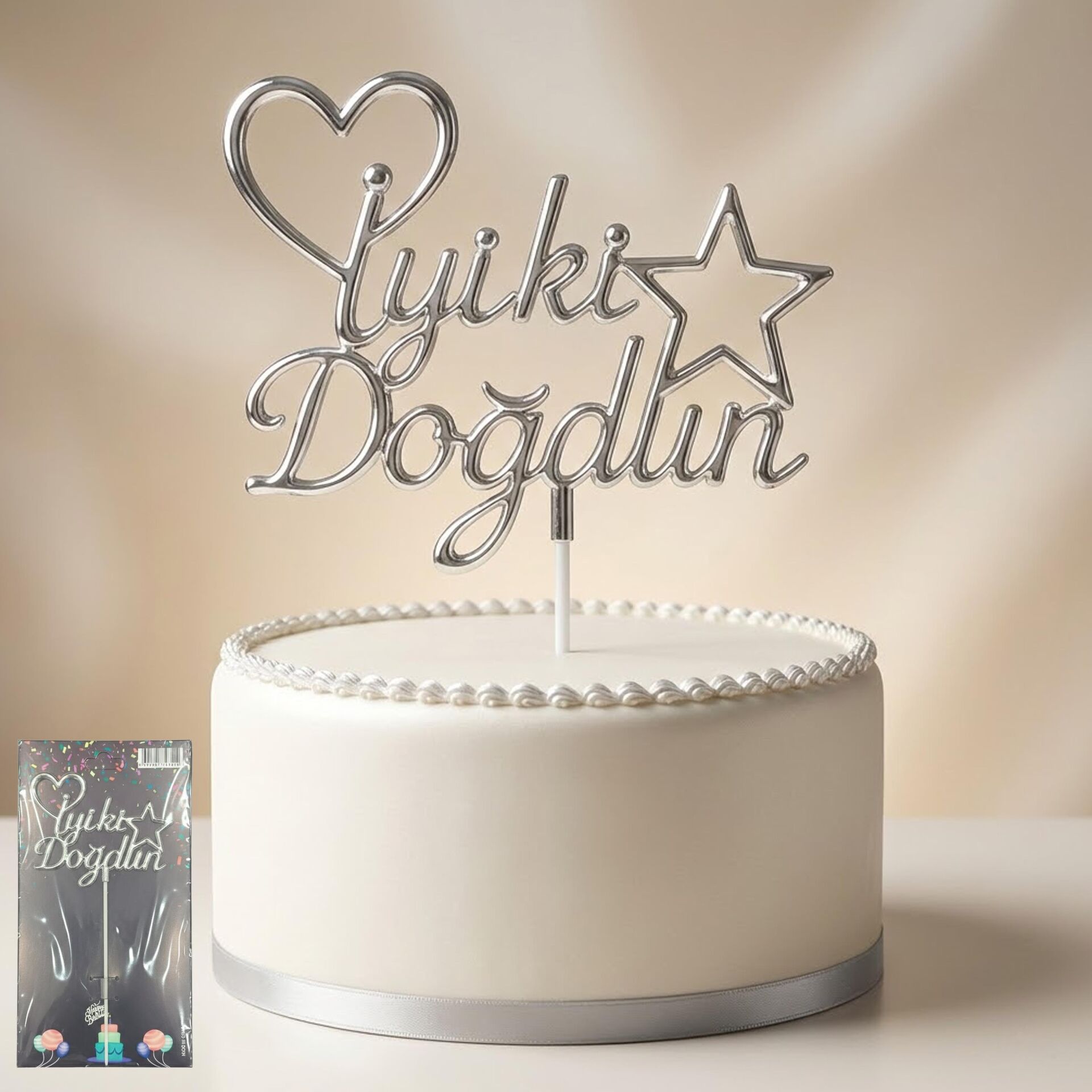 PASTA YAZISI PLASTİK İYİKİ DOĞDUN GÜMÜŞ